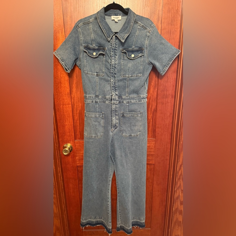 Ee:some Denim Jumpsuit LARGE